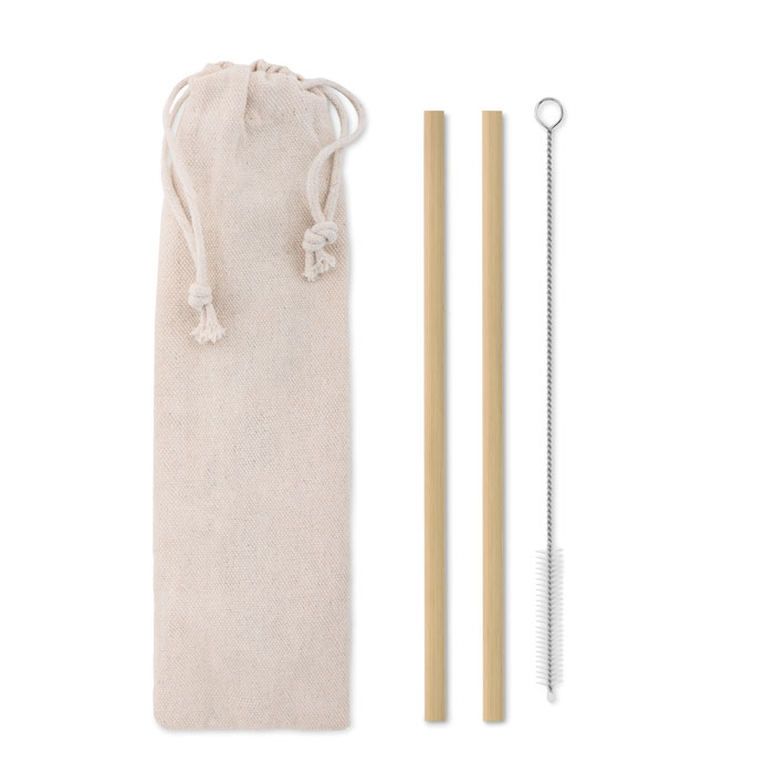 NATURAL STRAW - Bambus Trinkhalme-Set