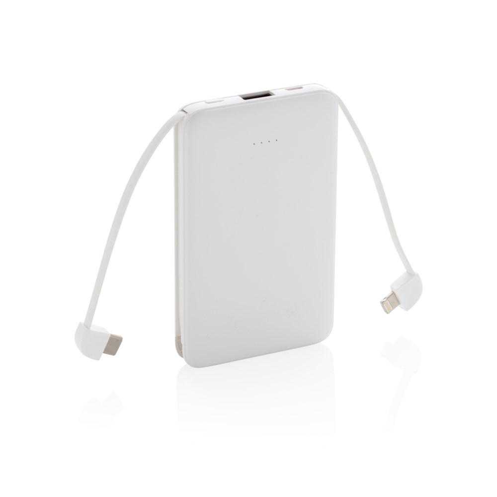 5.000 mAh Powerbank mit integriertem Kabel