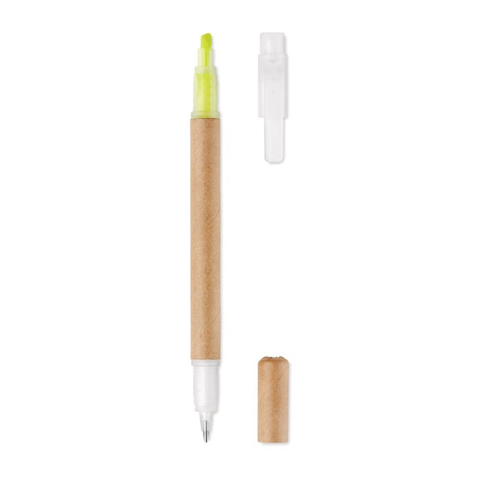 DUO PAPER - Kugelschreiber mit Textmarker